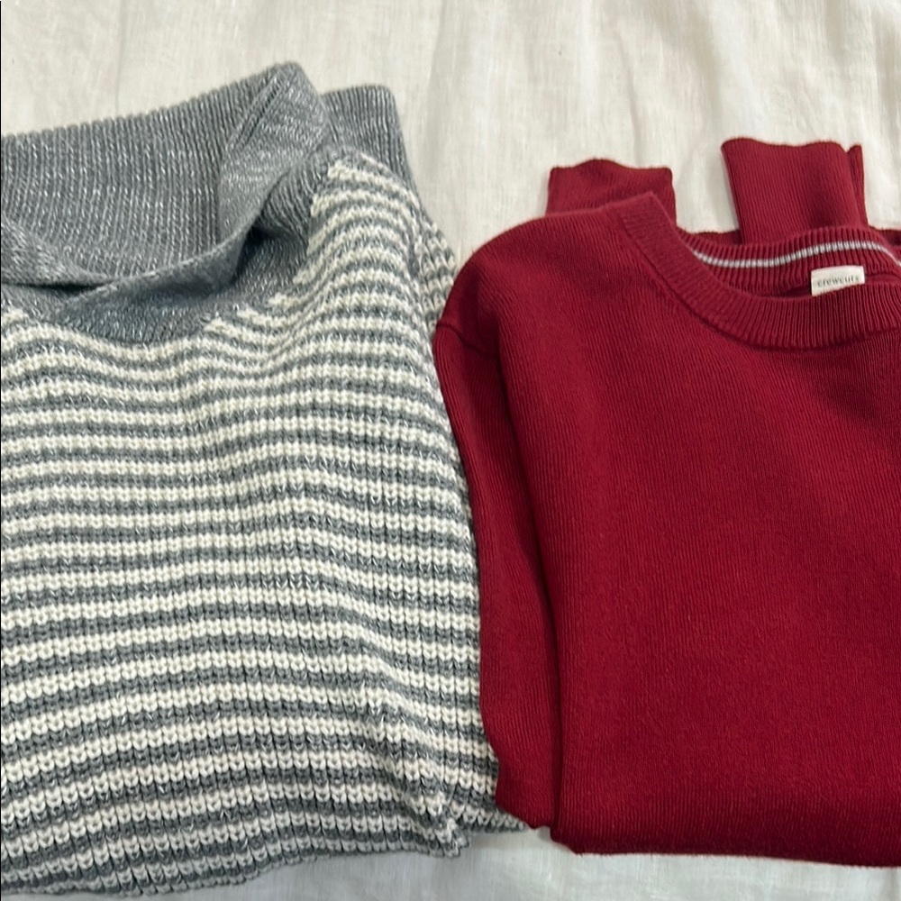 2 Crewcuts sweaters (gray shawl and dark red)
